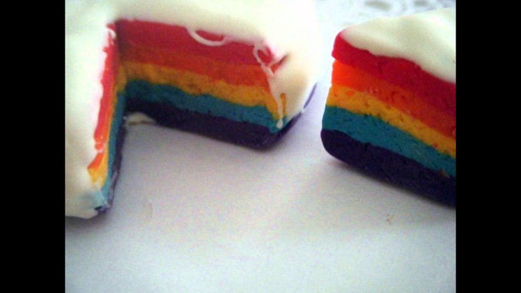 Rainbow cake (Polymer clay)