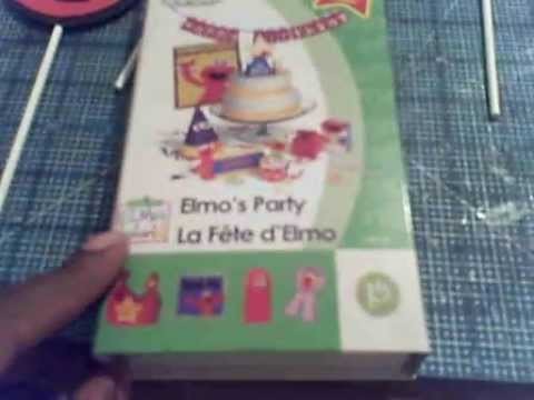 Cricut Elmo's Party cupcake toppers.