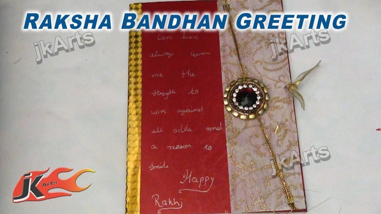 DIY How to make Greeting Card for Raksha Bandan - JK Arts 283