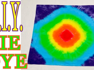 DIY-How to Tie Dye Concentric Circles Rainbow [Tutorial]
