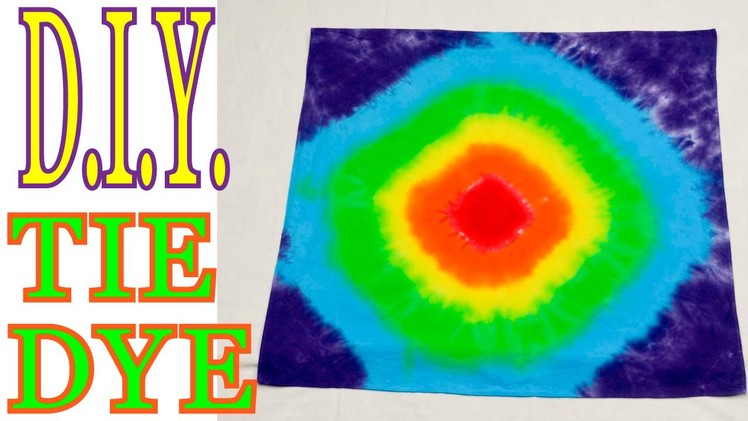 DIY-How to Tie Dye Concentric Circles Rainbow [Tutorial]