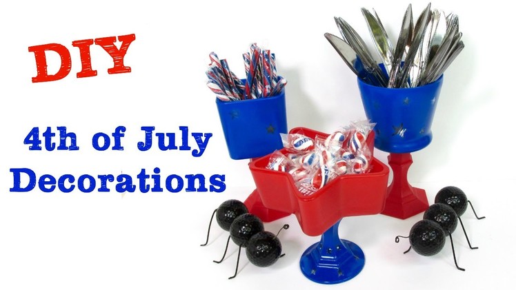 Fourth Of July Dollar Store Table Decorations DIY  Craft Klatch Dollar Store Craft Series