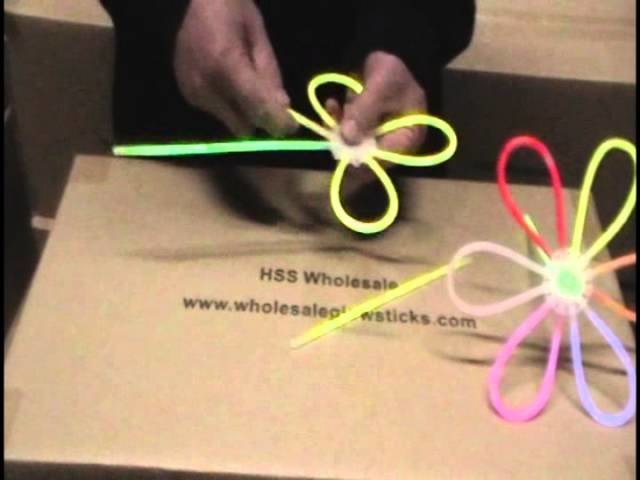 Glow Stick ideas - How to make Glow In The Dark FLOWERS - glow sticks