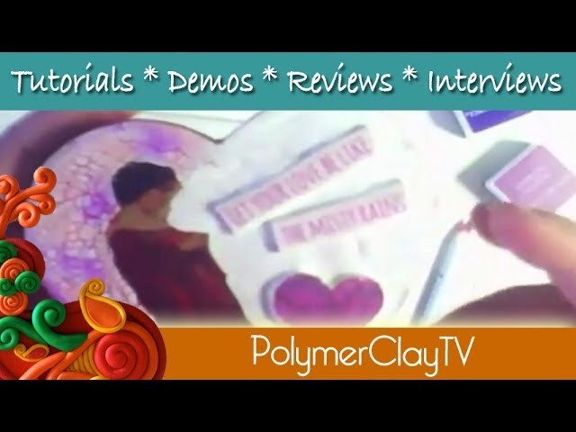 How to Image transfer onto polymer clay and papier mache heart for Valentine
