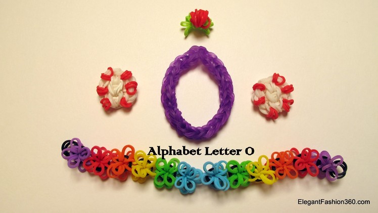 How to make alphabet letter O charm on rainbow loom
