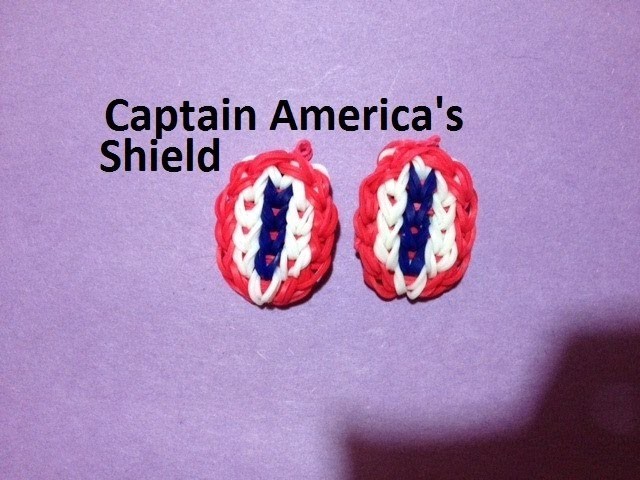 How to Make Captain America's Shield on the Rainbow Loom - Original Design