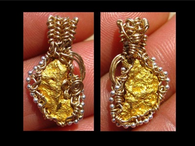 How to make Wire Wrapped Gold Nugget Pendant - Jayda (Part 2)