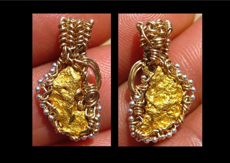 How to make Wire Wrapped Gold Nugget Pendant - Jayda (Part 2)