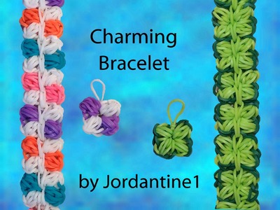 New Charming Bracelet or Charm - Hook Only - Loomless - Rainbow Loom - Four Leaf Clover