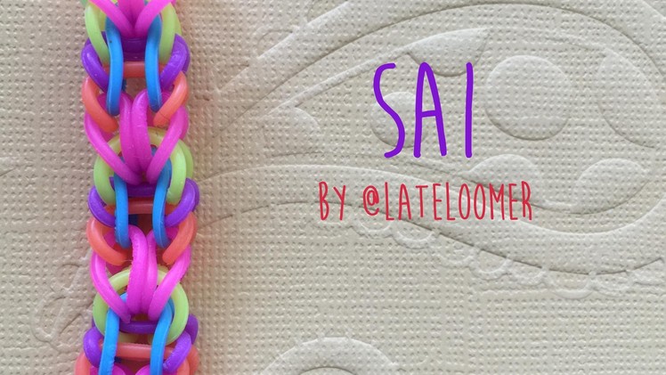 Rainbow Loom Bands Sai Bracelet by @Lateloomer