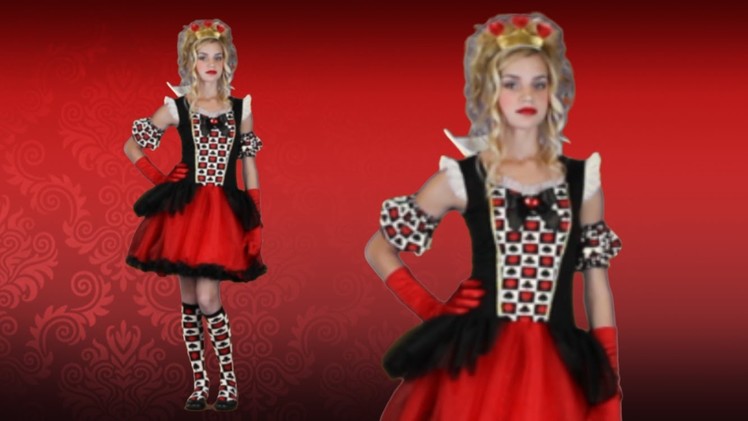 Teen Playing Card Queen of Hearts Costume
