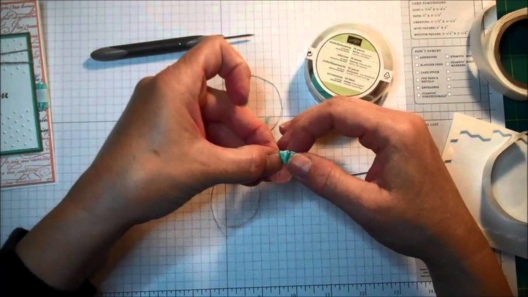 Two Minute Quick Tip:  Ribbon and Button Embellisment Idea