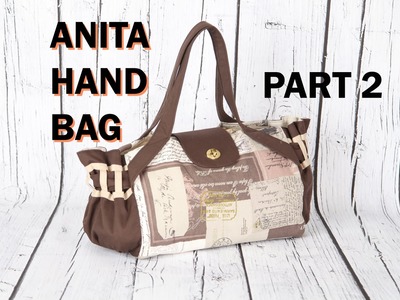 Anita 2 Pleated handbag, lined with magnetic button.DIY Bag Vol 21B