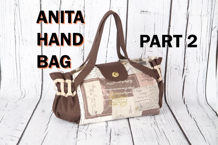Anita 2 Pleated handbag, lined with magnetic button.DIY Bag Vol 21B