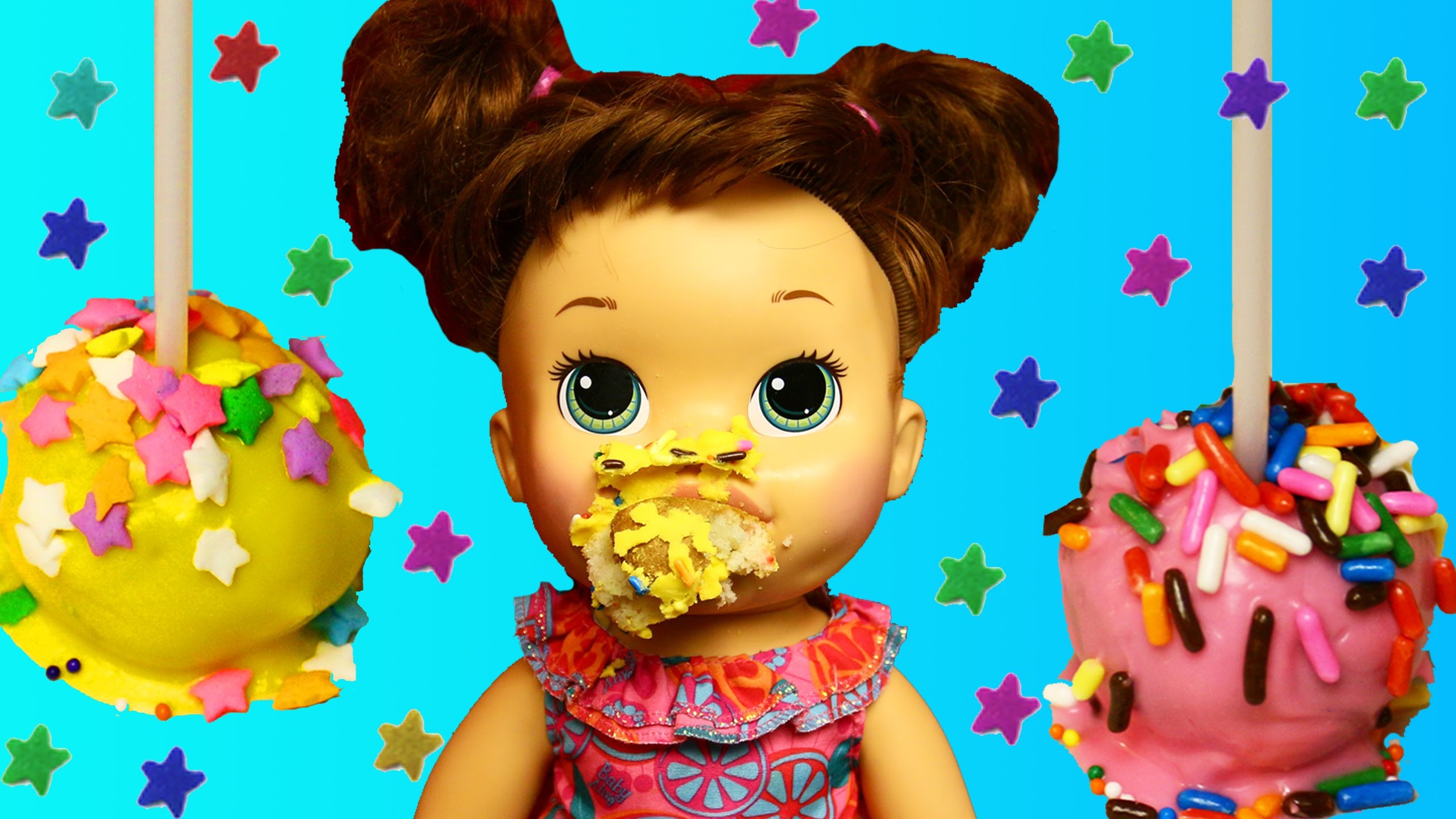 Baby Alive Dolls Makes CAKE POPS With DIY Cake Maker + Chocolate