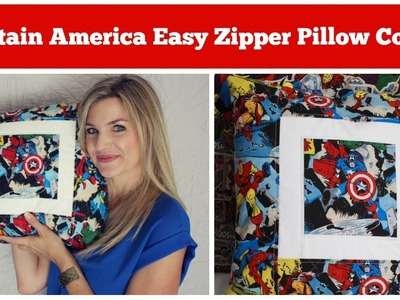 Captain America Easy Zipper Pillow Cover