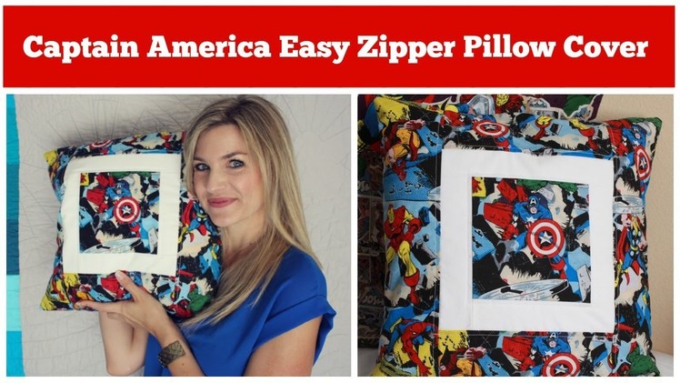Captain America Easy Zipper Pillow Cover