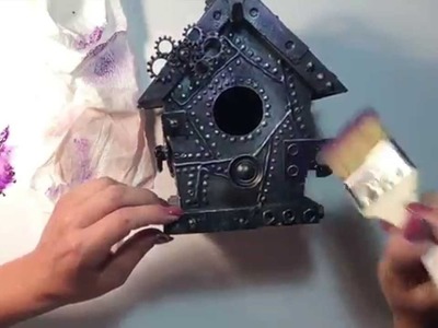 Faber Castell Design Memory Craft : Steampunk altered birdhouse