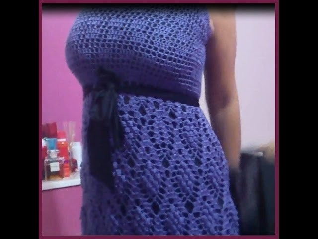 Grape Crochet Dress: Top PART 3