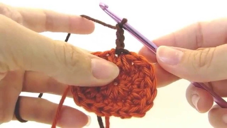 How to Crochet a Pumpkin Applique