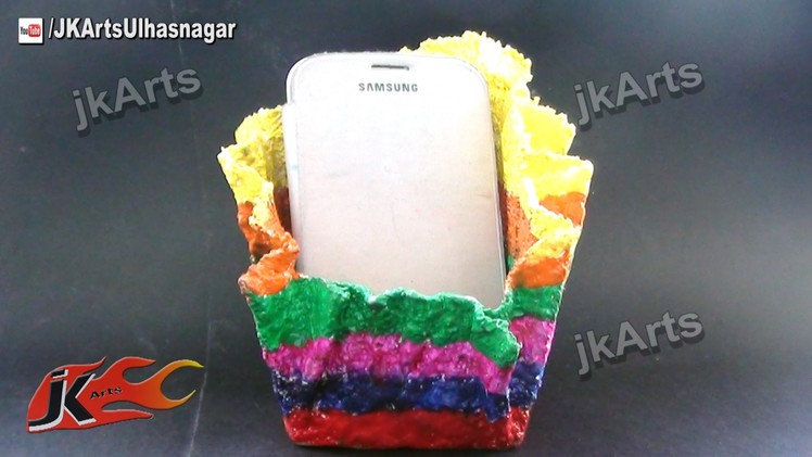HOW TO: Make stand for mobile phones from waste cloth - JK Arts 518