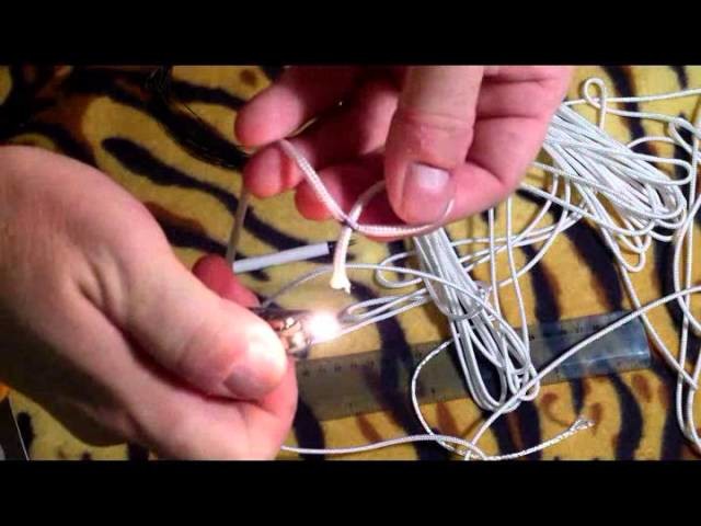 Improvised Bow String from Dacron Cord