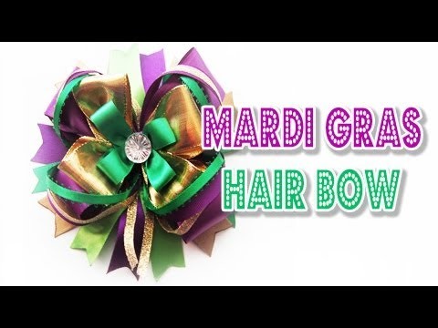 Mardi Gras Hair Bow Tutorial