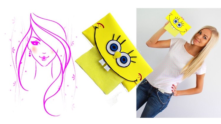 MORENA DIY:How to make Foam Crafts. SpongeBob SquarePants Tissue Holder Tutorial for Kids