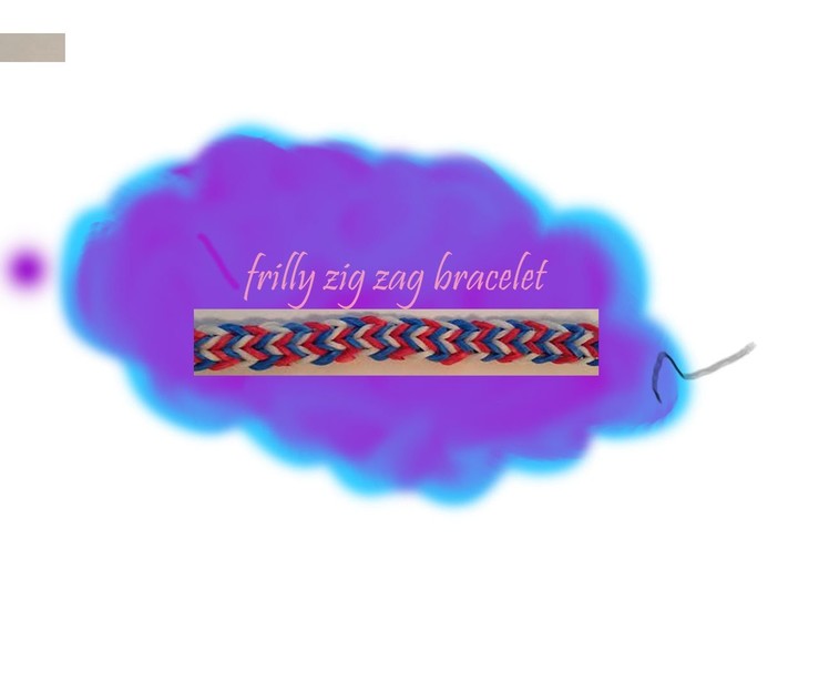 New! Rainbow Loom Monster Tail Frilly ZigZag Bracelet