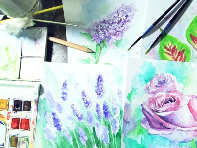 Speed Painting : Watercolor Flowers