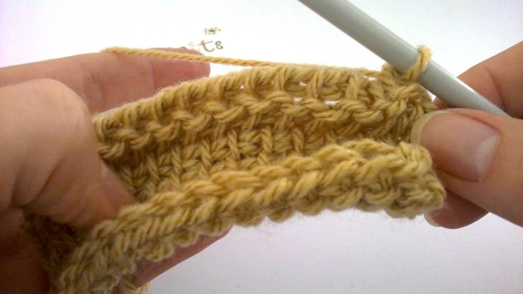 Tunisian Crochet Purl Stitch