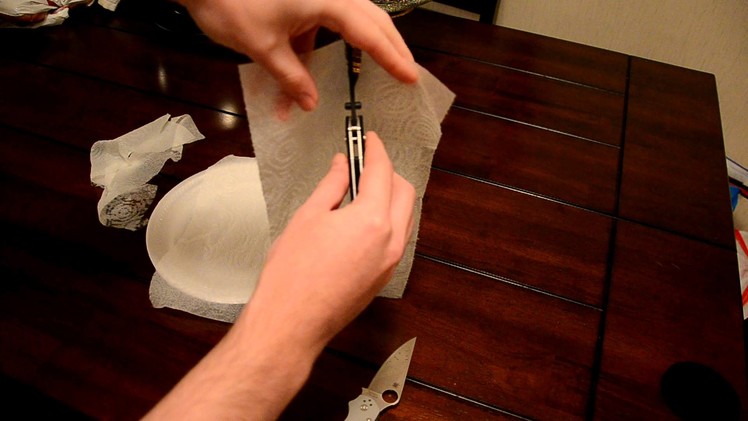 VR to knivesandstuff: Slicing Wet Paper Towel