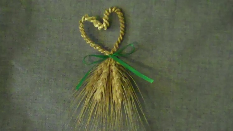 Wheat Weaving: Heart-shaped Wedding Favor