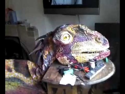 Animatronic dinosaur costume
