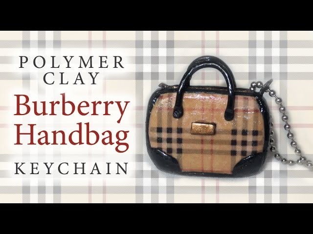 Burberry Purse - Polymer Clay