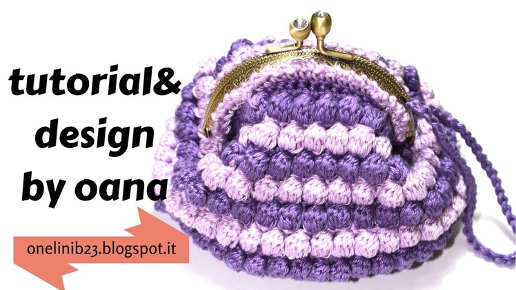 Crochet click clack coin purse