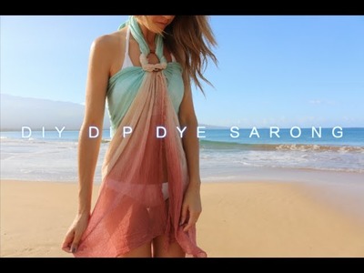 DIY Dip Dye Sarong (Turquoise.Rust)