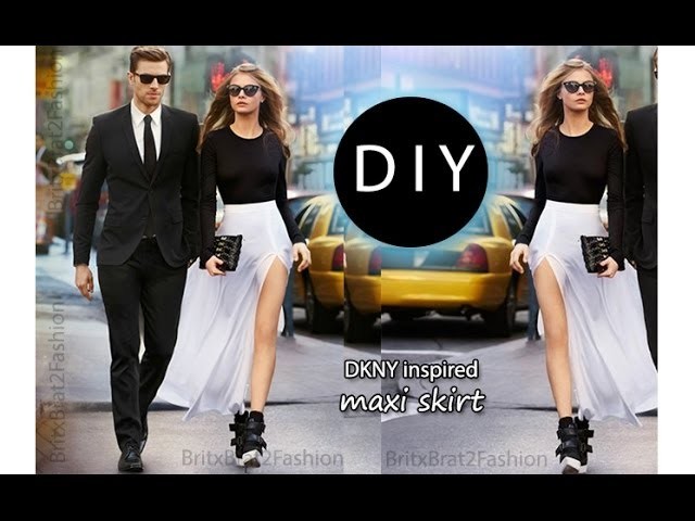 DIY DKNY inspired Maxi Skirt