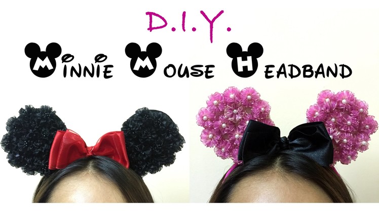 ✾  D.I.Y. Organza Flower Minnie Mouse Headband ✾