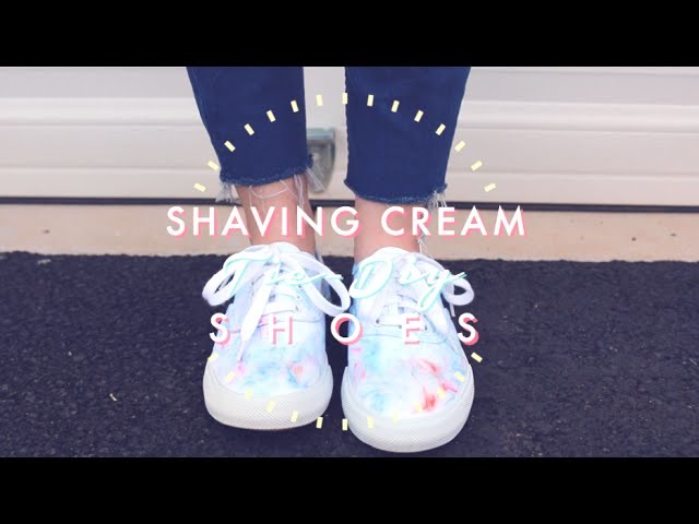 DIY: Shaving Cream Tie-Dye Shoes