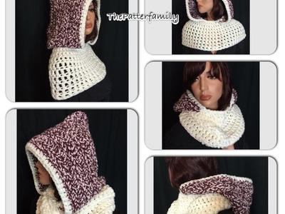 How to Crochet a Hooded Cowl Pattern #21│by ThePatterfamily