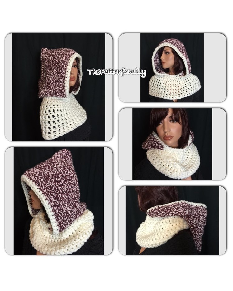 How to Crochet a Hooded Cowl Pattern #21│by ThePatterfamily