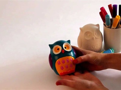 How to decorate an owl money bank