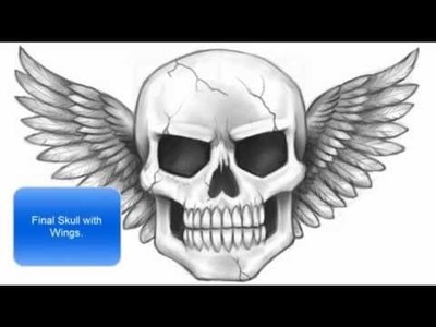How to Draw a Skull with Wings (Part 2 of 2)