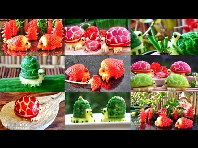 How to Make Fruit & Vegetable Turtles Decoration | Fruit Vegetable Art Carving Garnishes