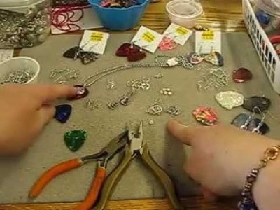 How to make guitar pick earrings