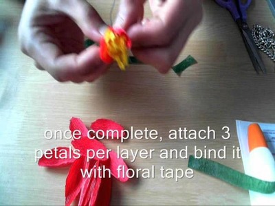 How to make paper flower blossom