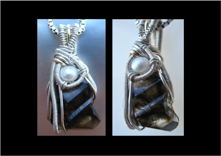 How to make Wire Wrapped Pendant - Mooralla Crystal - Liz Kreate