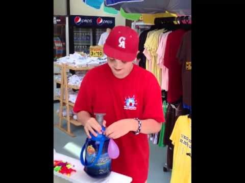 How to tie a water balloon and only touch once!!