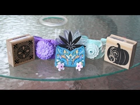 How to use stamps to texture your polymer clay tutorial